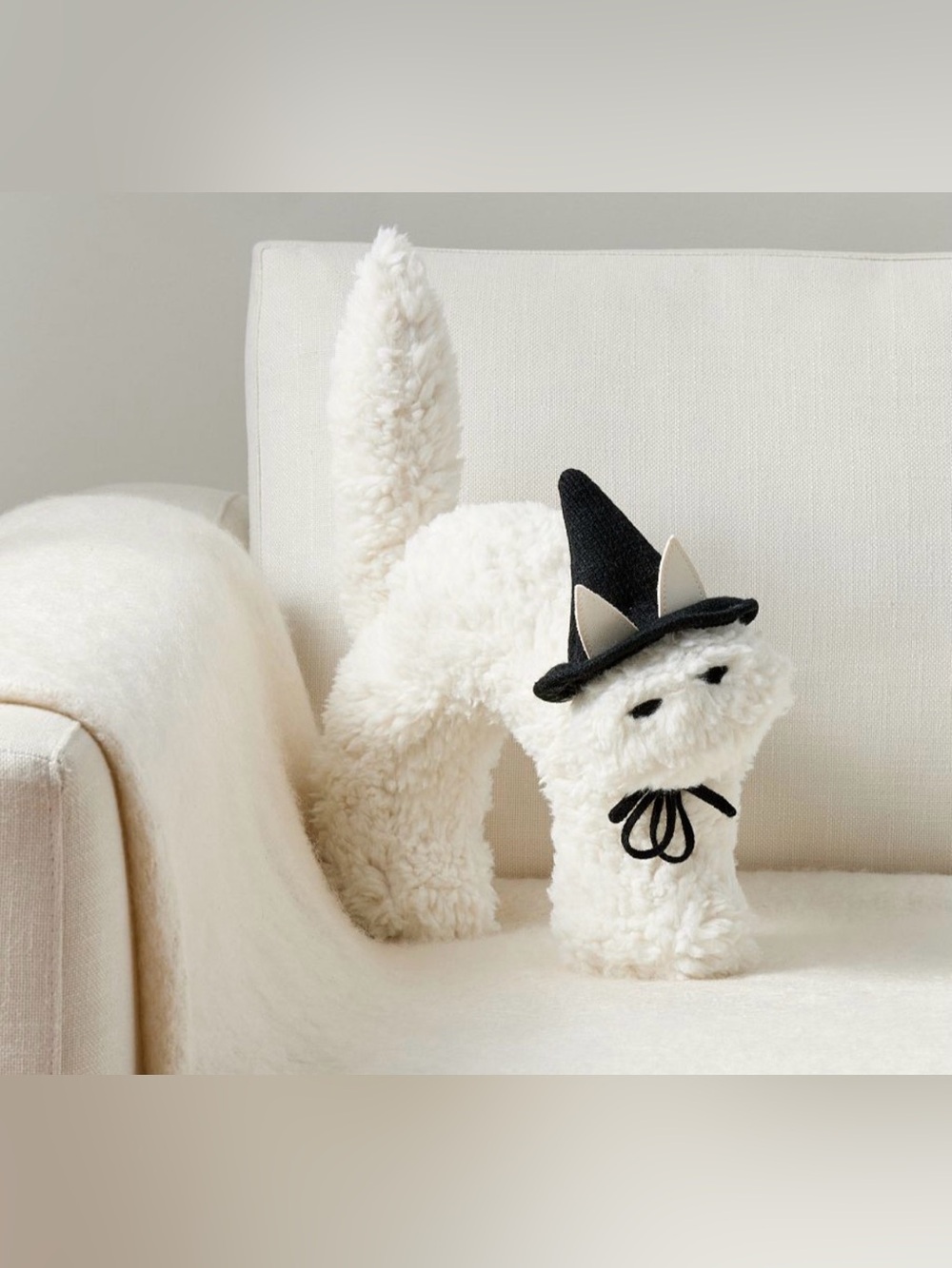 Pottery Barn Witch Hat Cat Shaped Pillow